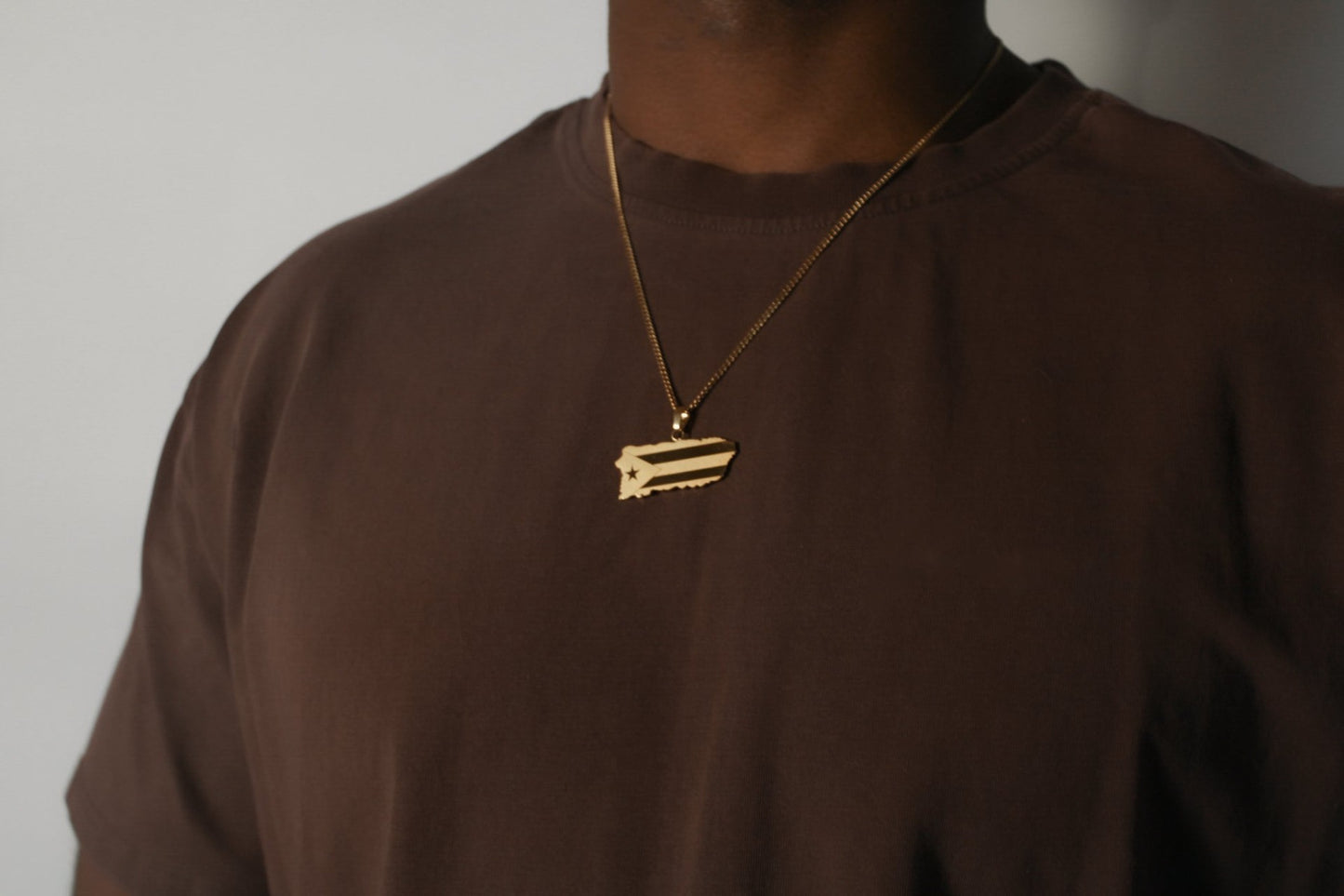 Puerto Rico Country Map Necklace